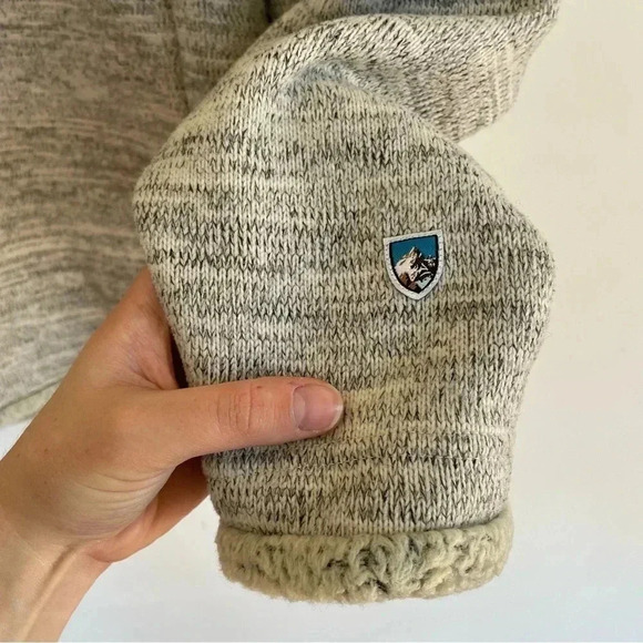 KUHL Alaska 1/2 Zip Jacket Light Gray Cozy Winter Sweater Fleece Women’s - Picture 5 of 10